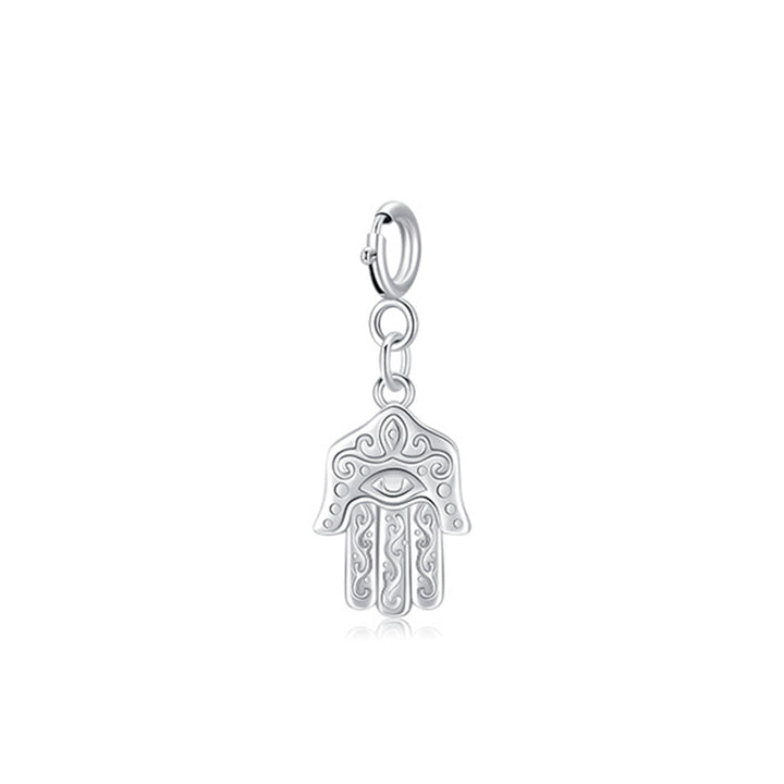 925 Sterling Silber Böser Blick Hamsa Symbol Wohlstand Glück Kette Halskette Anhänger