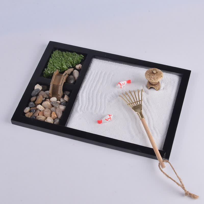 Koi-Fisch, kleine Brücke, ruhige Friedensmeditation, Zen-Gartendekoration - Koi-Fisch-Zen-Garten - image 0