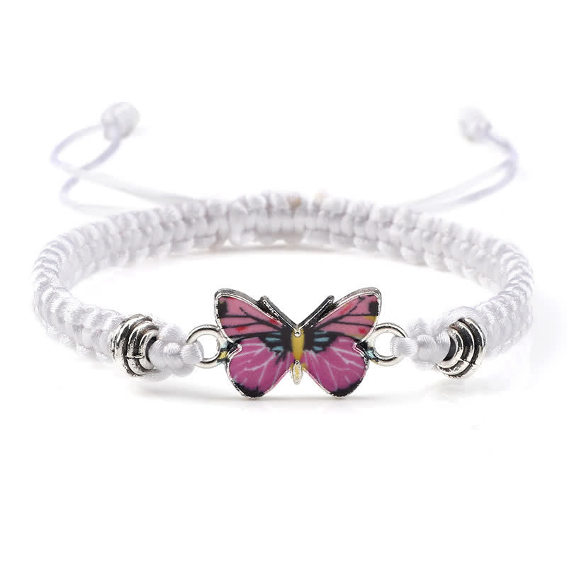 Buddha Stones Butterfly Freedom Love String Charm-Armband