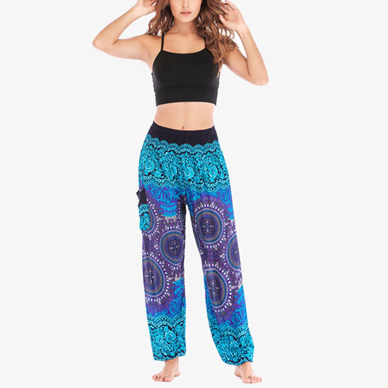 Buddha Stones Boho Lose Haremshose Damen Yogahose