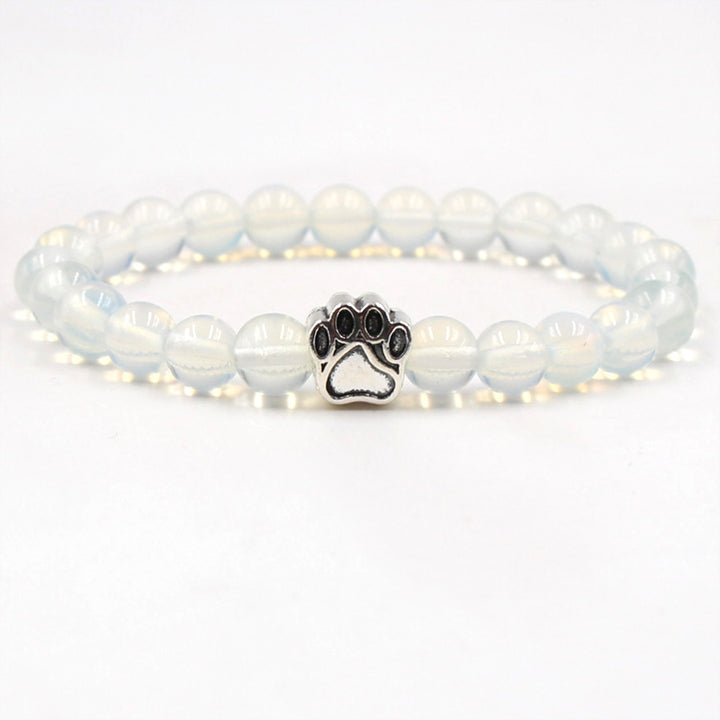 Indischer Achat, grüner Achat, Hundepfote, positives, ruhiges Armband