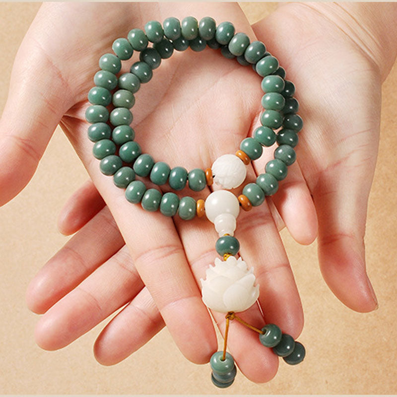 Buddha Stones Lotus Cyan Bodhi Seed Erfolgsarmband - image 2