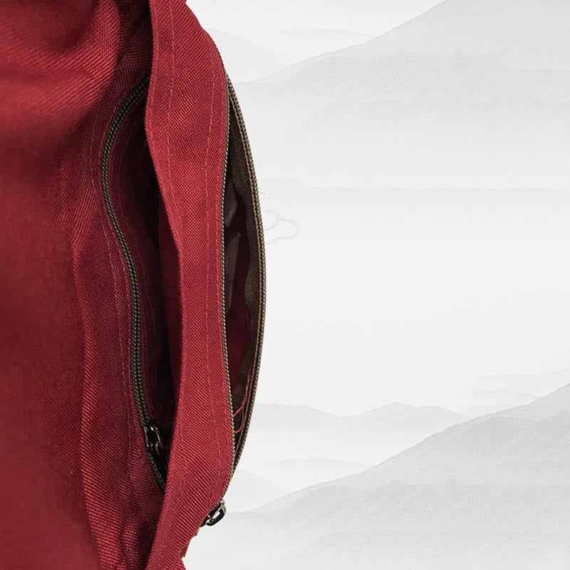 Handgemachte OM Mantra bestickte spirituelle Mind Practice Baumwolle Umhängetasche Umhängetasche Handytasche - image 5