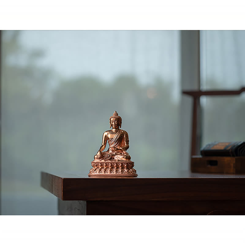 Gautama Shakyamuni Buddha Figur Serenity Kupfer Statue Home Dekoration - image 12