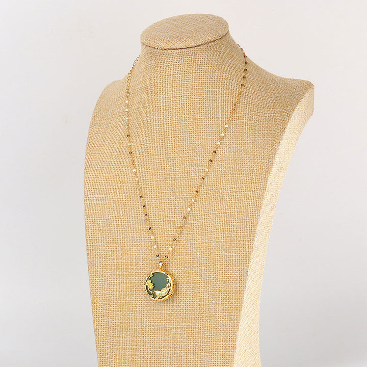 Buddha Stones, natürlicher Jade-Koi-Fisch, Lotus-Glücks-Halsketten-Anhänger - image 4
