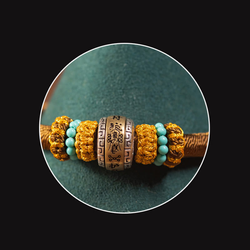 Buddha Stones Handgefertigtes tibetisches Amulett mit King-Kong-Knoten, Glücksschutz, geflochtenes Armband - image 11