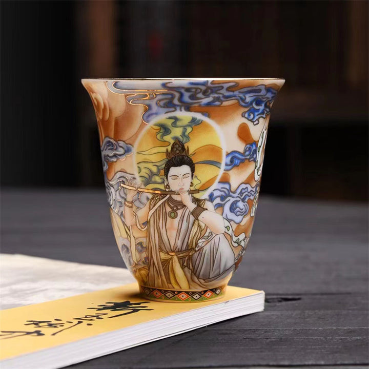 Buddha Stones Dunhuang Color Flying Apsaras Teetasse Kung Fu Teetasse