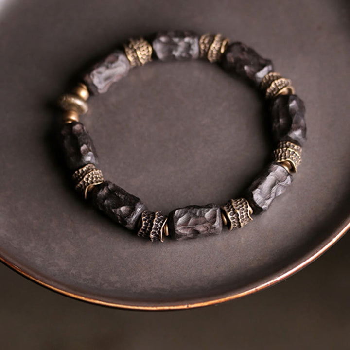 Buddha Stones Armband aus tibetischem Ebenholz und Kupfer – Symbol der Ruhe und des Friedens - image 7