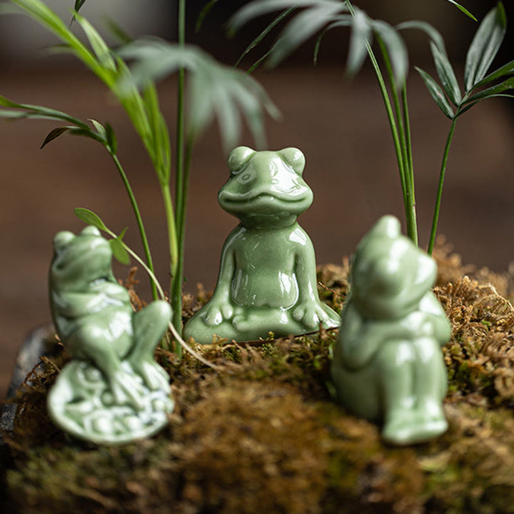 Buddha Stones, Mini, klein, Meditation, Lotus, ruhender Frosch, Keramik, Reichtum, Glück, Zuhause, Tee, Haustier, Figur, Dekoration - image 16