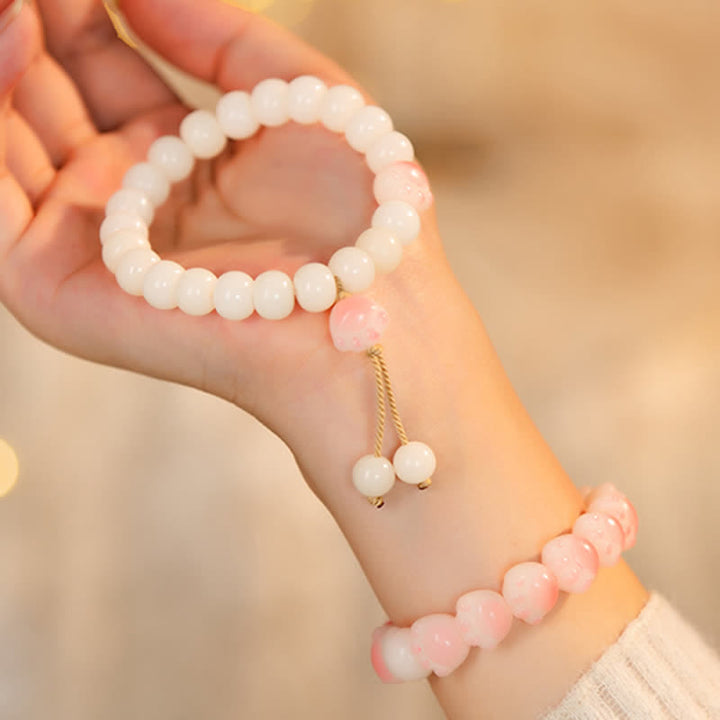 Buddha Stones Natural Bodhi Seed Lovely Paw Lucky Cat Paw Peace Armband - image 7