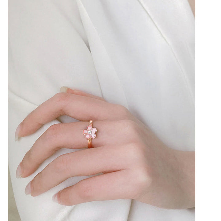 Buddha Stones 925 Sterling Silber Kirschblüten-Segen-Kettenarmband, drehbarer Ring - image 19