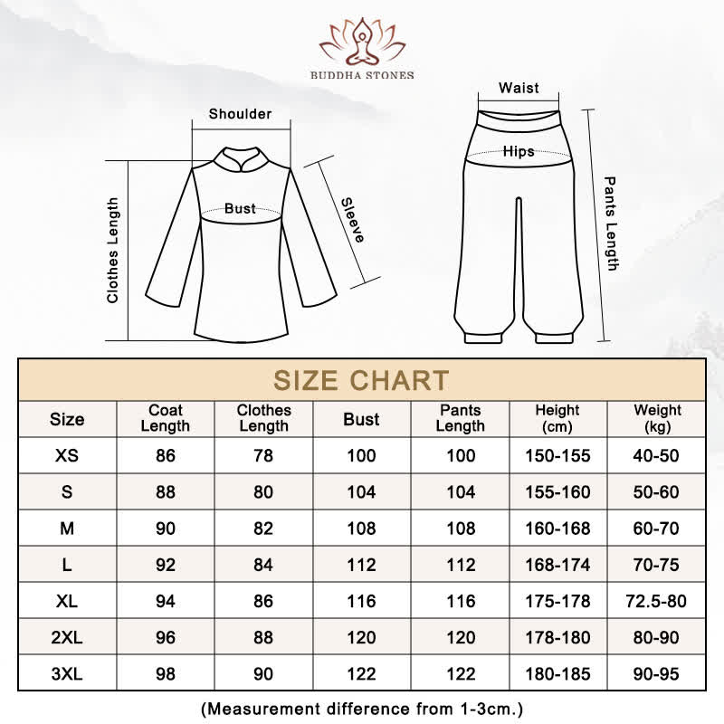 3-teiliges Unisex-Kleidungsset für Yin-Yang-Baum, Tai Chi, spirituelle Zen-Praxis, Meditation, Gebet - image 13