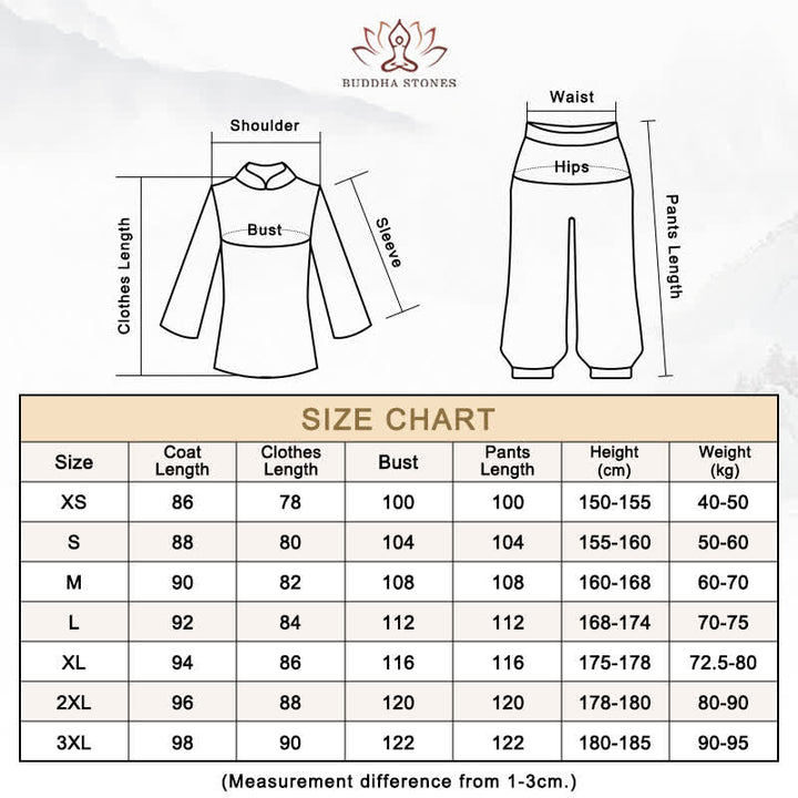 3-teiliges Unisex-Kleidungsset für Yin-Yang-Baum, Tai Chi, spirituelle Zen-Praxis, Meditation, Gebet - image 13