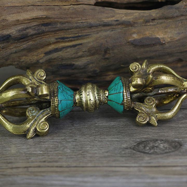 Buddha Stones, tibetische fünfzackige Vajra-Dorje-Handarbeit, Nepal, spirituelle Kraft, Kupfer-Dekoration - image 3