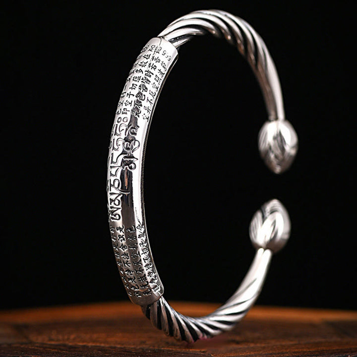 Buddha Stones, tibetisches Om Mani Padme Hum Herz-Sutra-Reinheits-Manschettenarmband