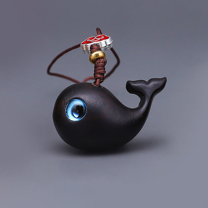 Buddha Stones Thuja Sutchuenensis Grünes Sandelholz Buchsbaum Mini Niedliches Tier Kaninchen Katze Hirsch Wal Wohlstand Telefon Hängende Dekorationen - Rotes Sandelholz, kleiner Wal - image 10