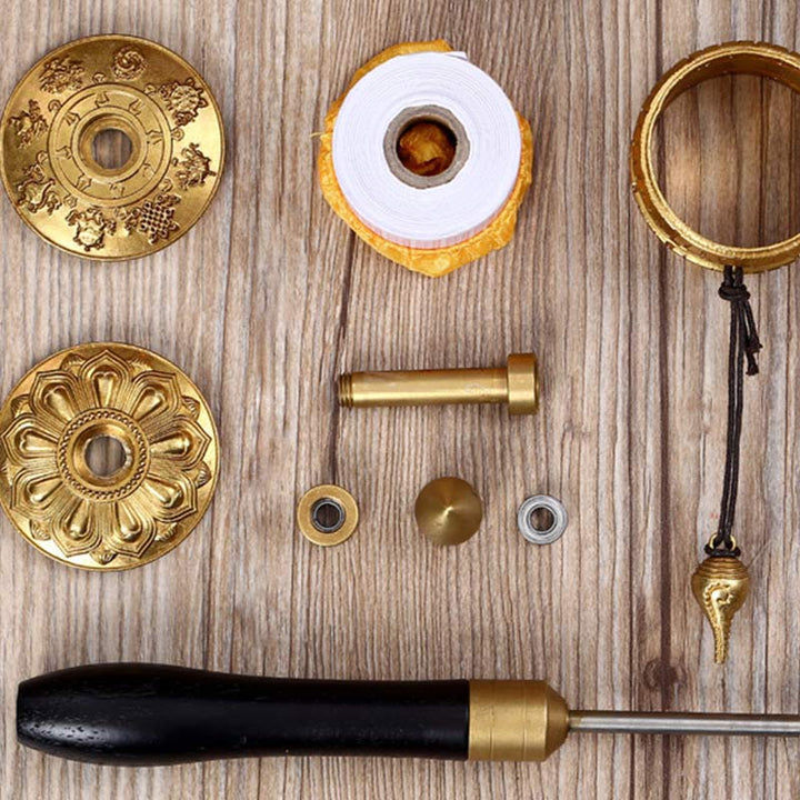 Tibetische Gebetsmühle, sechs wahre Worte, Kupfer-Meditationsdekoration - image 4