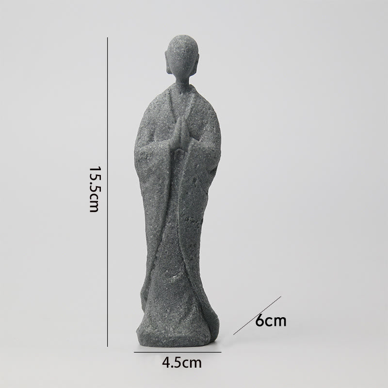 Buddha Stones, Meditation, Buddha-Mönch, Gelassenheit, Heimdekoration - Meditationsbuddha 4,5 x 6 x 15,5 cm - image 4