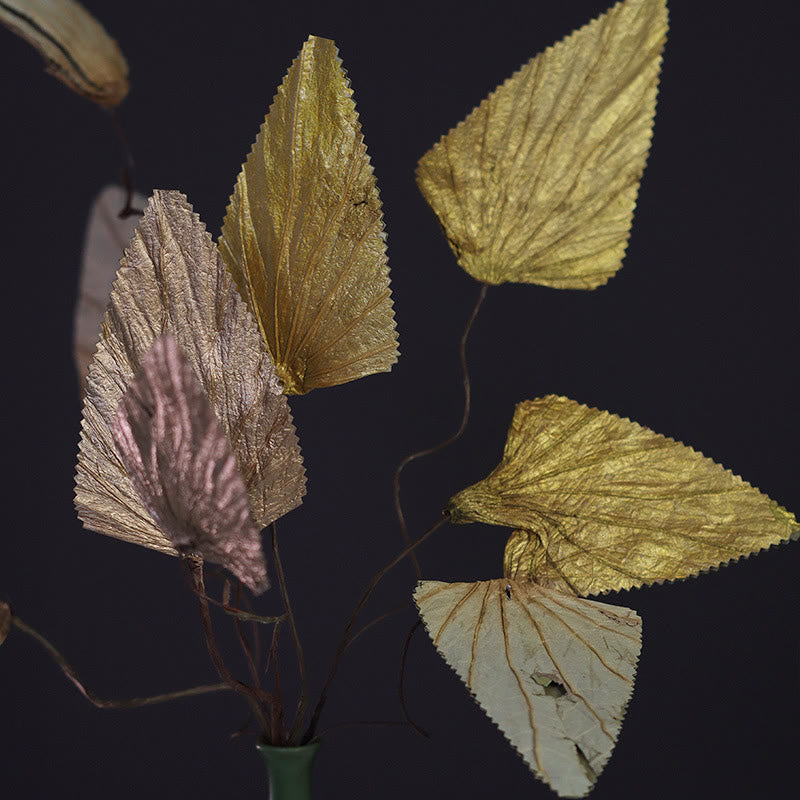 Natürlicher, getrockneter dreieckiger Lotusblatt-Pflanzenstrauß, Heimdekoration, Ornamente - image 1