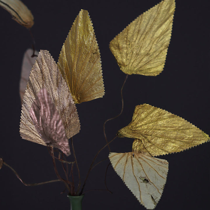 Natürlicher, getrockneter dreieckiger Lotusblatt-Pflanzenstrauß, Heimdekoration, Ornamente - image 1