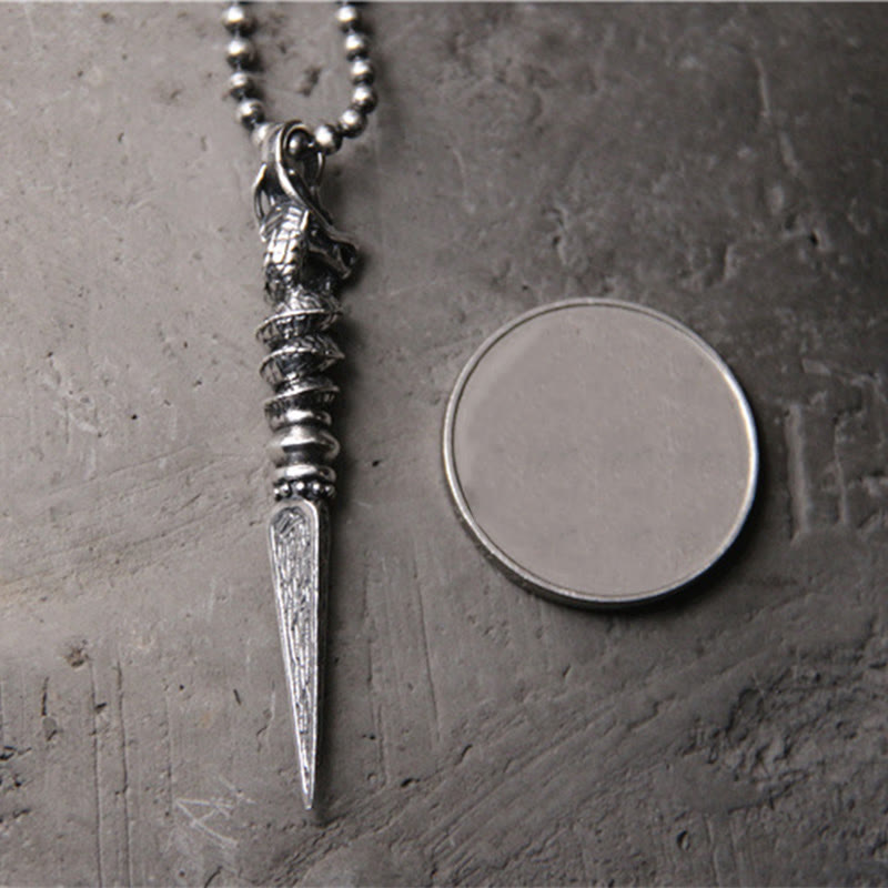 ❗❗❗Ein Blitzverkauf – Buddha Stones 925 Sterling Silber Jahr des Drachen Design Dorje Vajra Schutz Halskettenanhänger - image 5