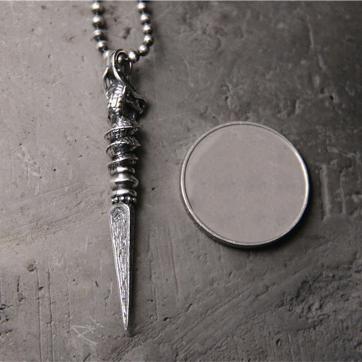 ❗❗❗Ein Blitzverkauf – Buddha Stones 925 Sterling Silber Jahr des Drachen Design Dorje Vajra Schutz Halskettenanhänger - image 5