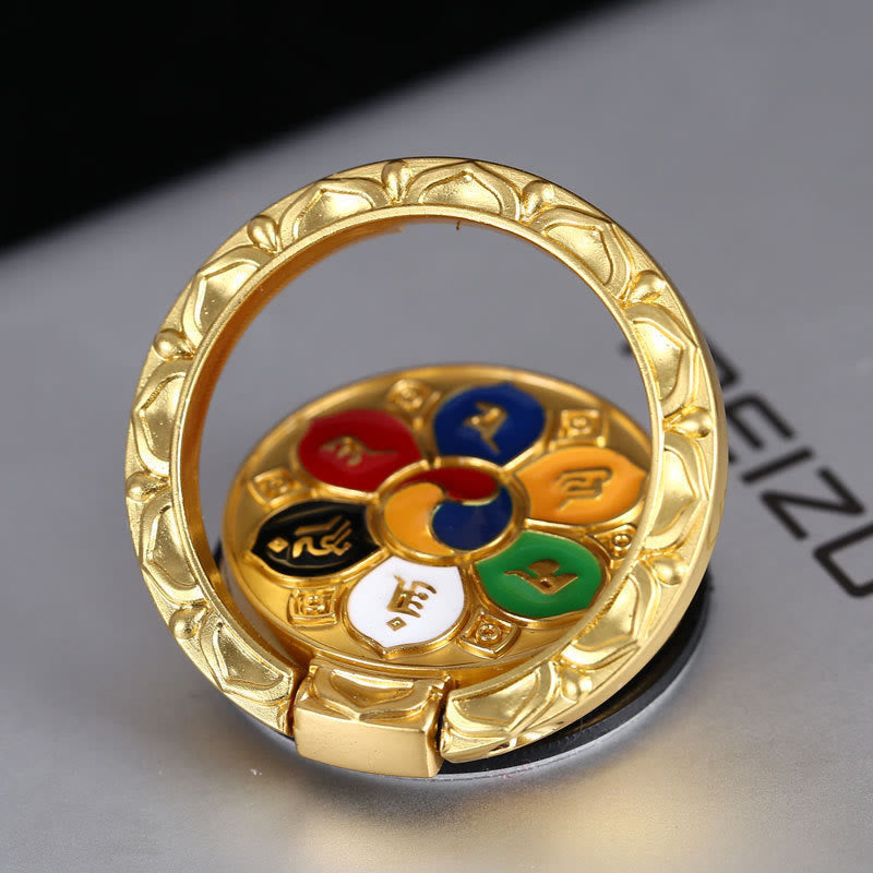 Tibetische Om Mani Padme Hum Peace Handy-Ring-Halterung, universelle Handy-Halterung, Dekorationen - image 0