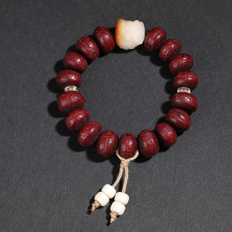 Buddha Steine Tibet Bodhi Samen Dzi Perle Tanzen Löwe Glück Armband Handgelenk Mala