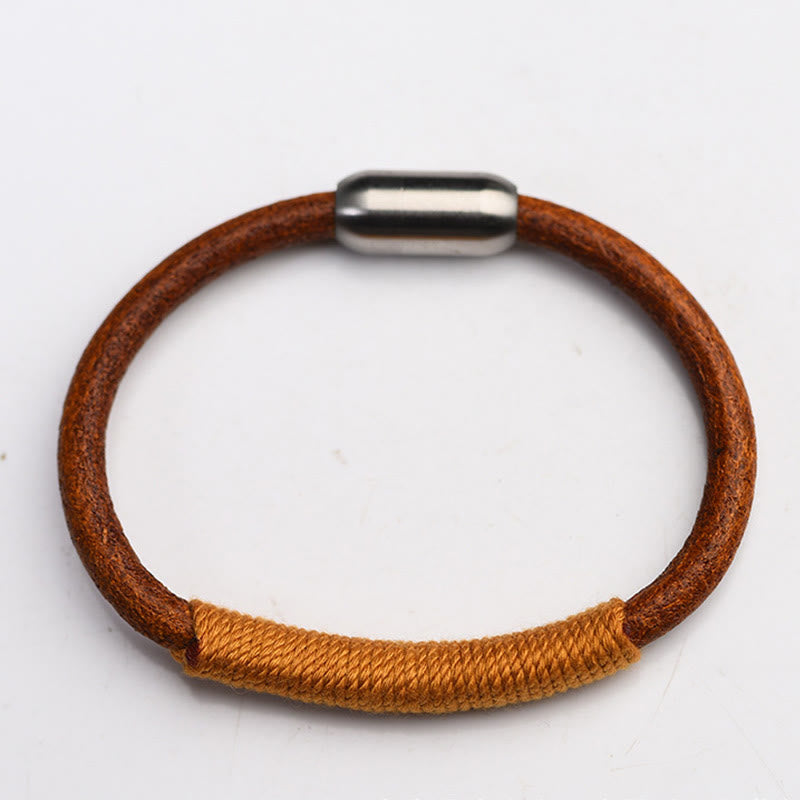 Armband mit Buddha Stonesn, tibetischem Leder, handgefertigt, fünf Elemente, Glücksgeflecht, Schnalle - image 12
