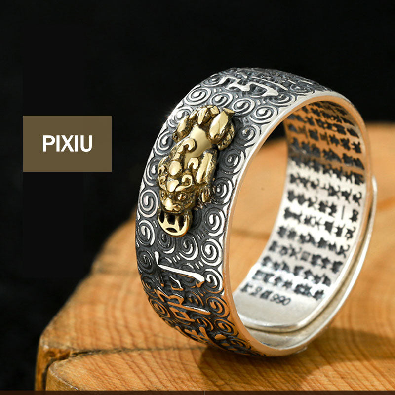Verstellbarer Ring mit Buddha Stonesn, chinesischem Sternzeichen, Natal, Buddha, Reichtum, Glück