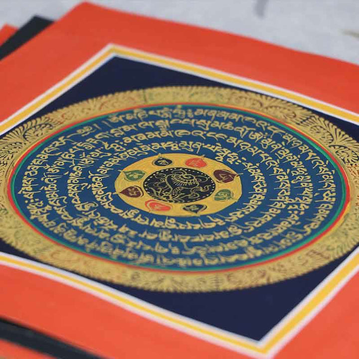 Tibetische handgemachte Thangka-Malerei, spiritueller Segen, Blindbox, zufälliges Farbmuster