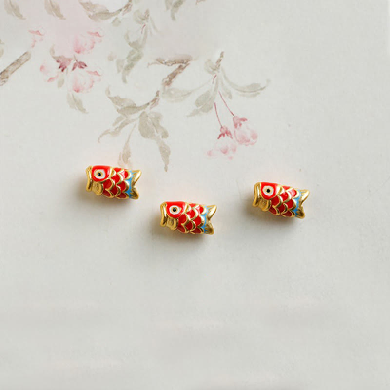 Buddha Stones 999 Gold Koi-Fisch-natürliches Granat-Schutzarmband - image 14