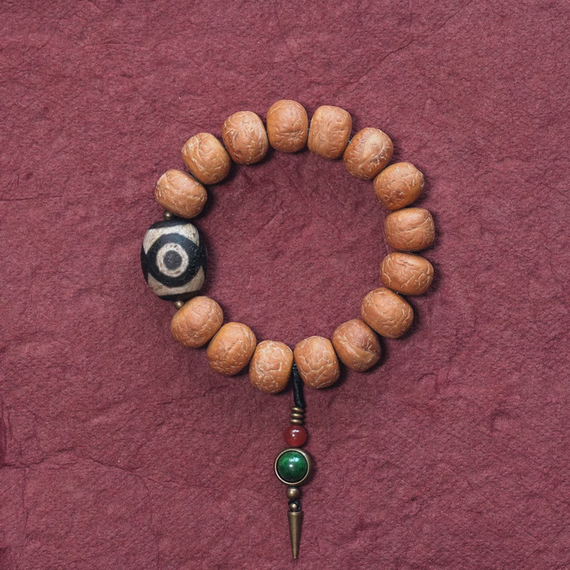 Buddha Stones Tibetisches Bodhi-Samen-Dzi-Perlen-Friedens-Charm-Armband (Mala) - 18 cm - image 0