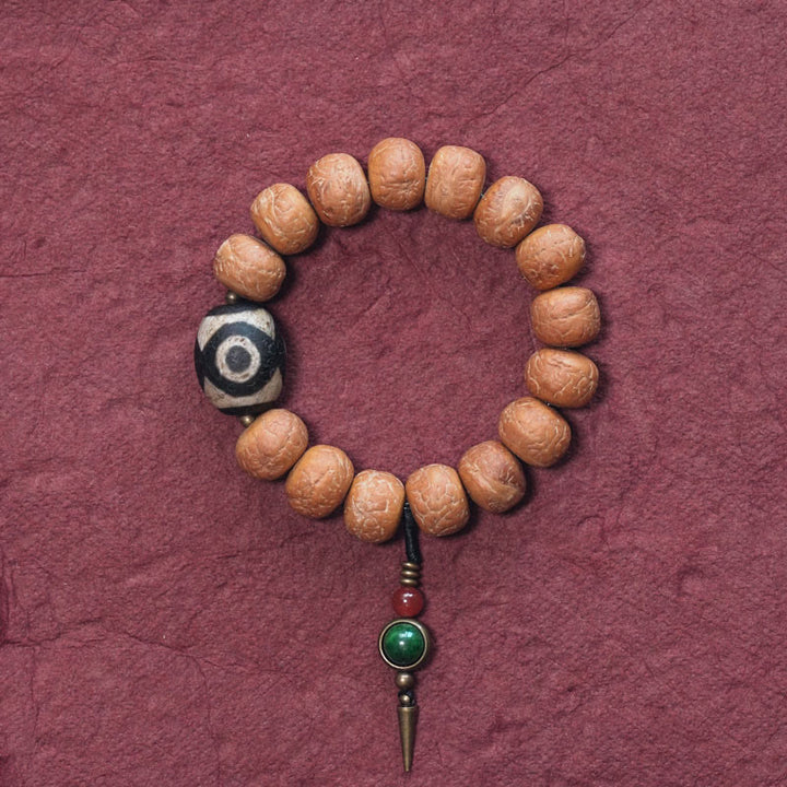 Buddha Stones Tibetisches Bodhi-Samen-Dzi-Perlen-Friedens-Charm-Armband (Mala) - 18 cm - image 0