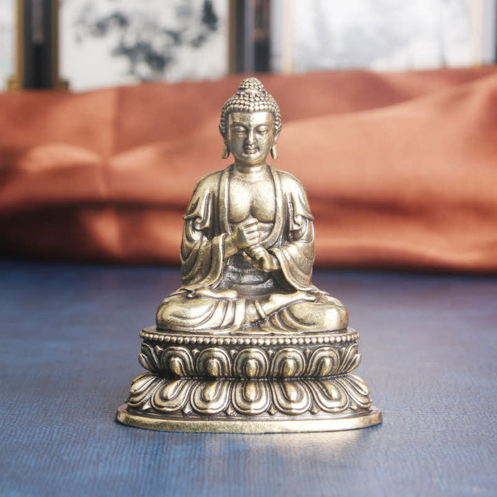 Tathagata Buddha Serenity Kupfer Statue Dekoration - 49*63 mm - image 0