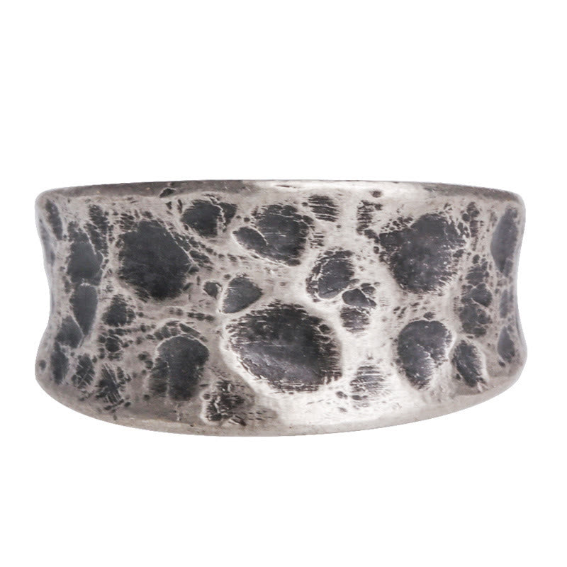Buddha Stones Schutzring aus 925er Sterlingsilber mit Noppenstruktur - image 5