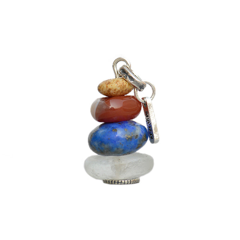 Buddha Stones Zen Cairn Labradorit Verschiedene Kristalle Calm Anhänger Halskette - image 18