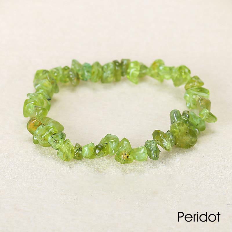 Armband aus natürlich geformtem, unregelmäßig geformtem Kristallstein – wohltuende Wärme - Peridot (Handgelenkumfang: 15-18 cm) - image 50