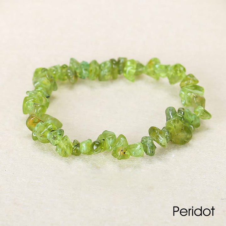Armband aus natürlich geformtem, unregelmäßig geformtem Kristallstein – wohltuende Wärme - Peridot (Handgelenkumfang: 15-16 cm) - image 50