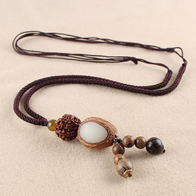 Halskette mit Buddha Stonesn, Bodhi-Samen, Lotus, Weisheit, Harmonie - Bodhi-Samen - image 3
