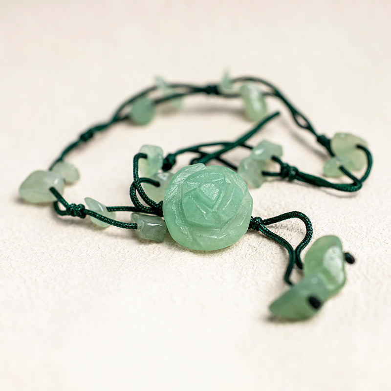 Fußkettchen mit Buddha Stonesn, Amethyst, rosa Kristall, grüner Aventurin, Rose, innerer Frieden, Heilung - image 19