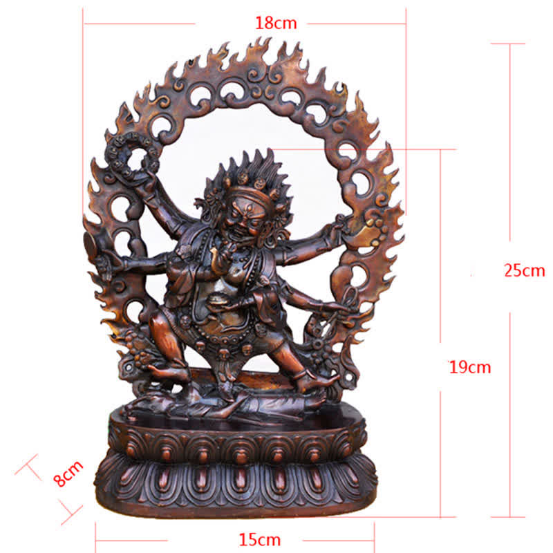 Tibet Mahakala Bodhisattva Figur Mitgefühl Kupfer Statue Dekoration - image 15