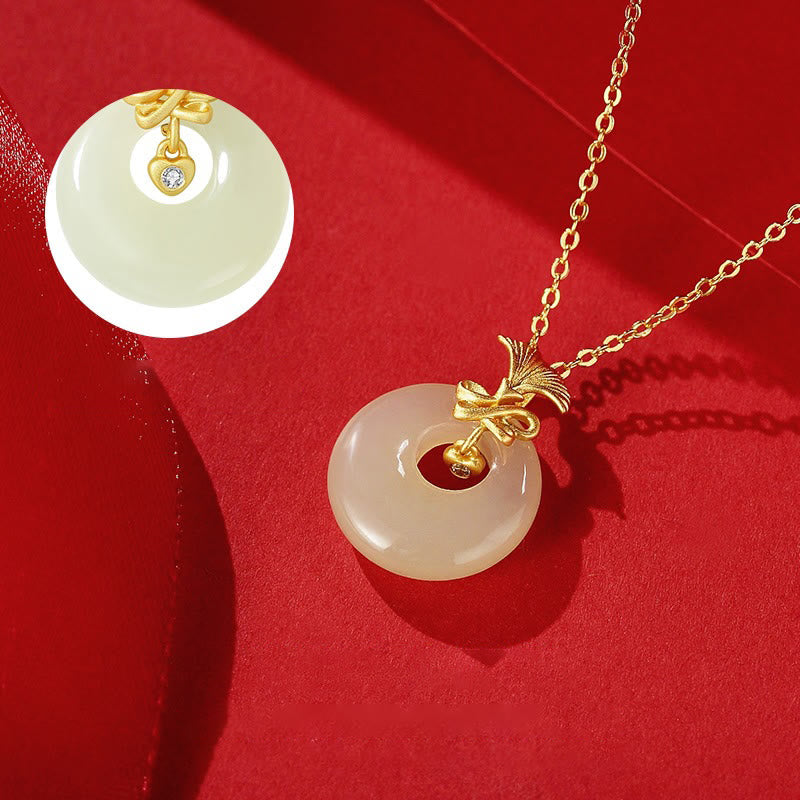 Buddha Stones Halsketten-Anhänger aus 925er-Sterlingsilber, natürlicher Hetian-Jade, Nelke, Blume, Wohlstand - image 1