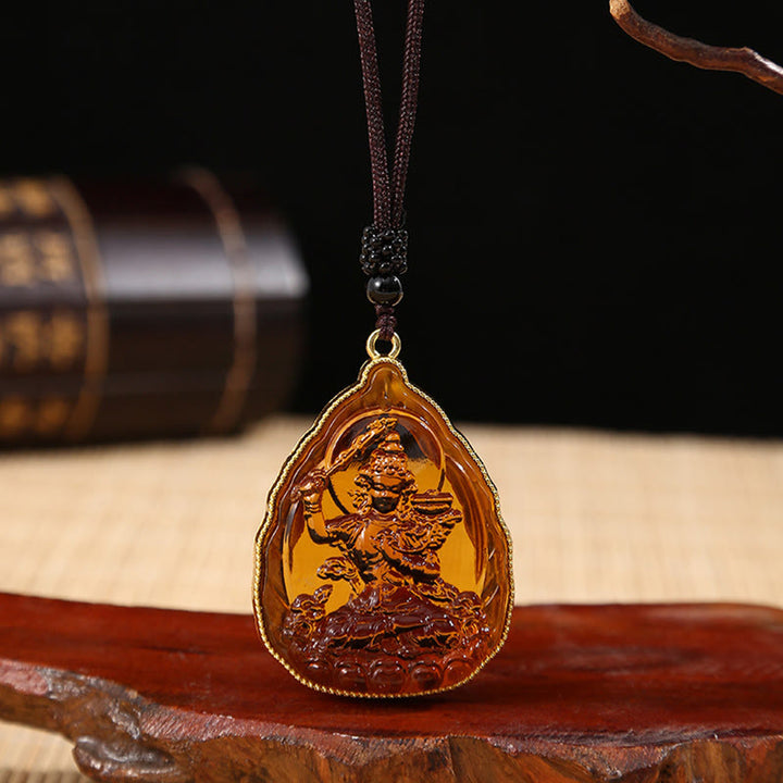 Tibetischer Buddha-Liuli-Kristall-Halskettenanhänger - Orange Buddha - image 11
