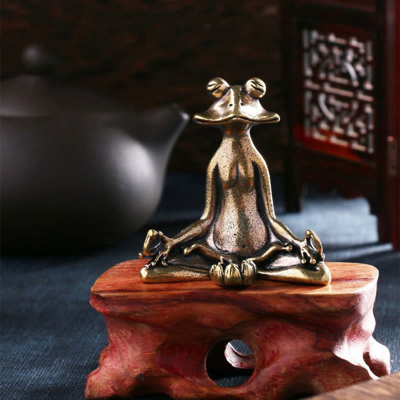 Buddha Stones Mini kleiner Frosch, Schildkröte, Koi-Fisch, Schnecke, Krabbe, Kupfer, Reichtum, Heimdekoration - image 1