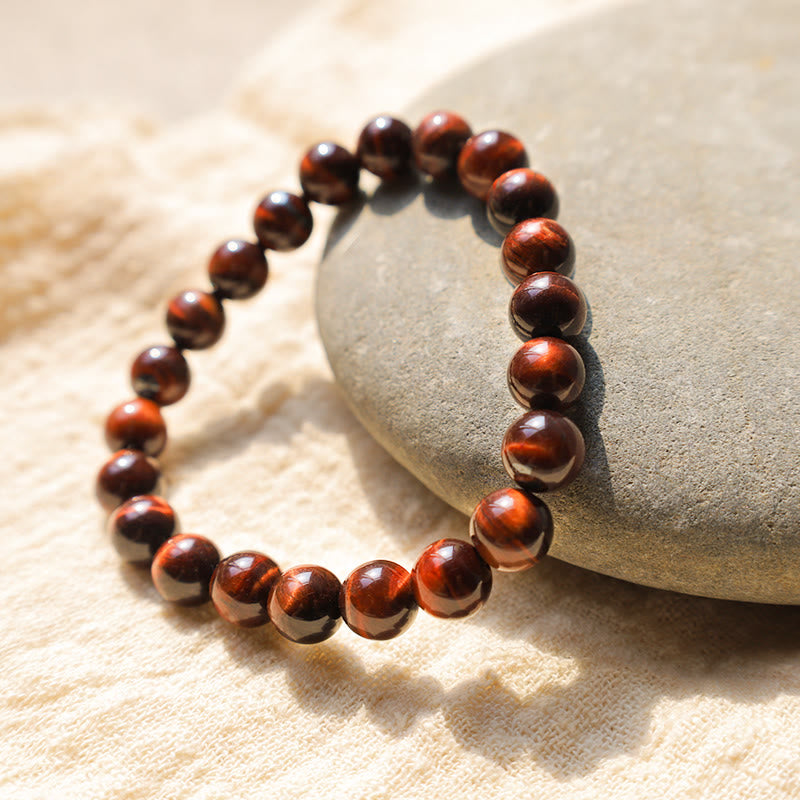 Buddha Stones Natürliches Tigerauge-Heilperlenarmband - 8 mm - image 2