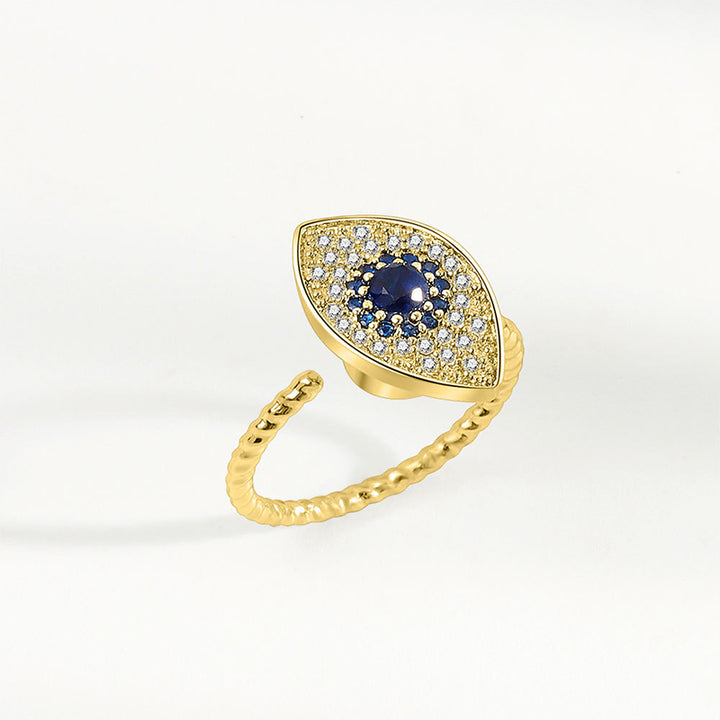 925 Sterling Silber Evil Eye Protection Blessing Drehbarer Ring - image 10