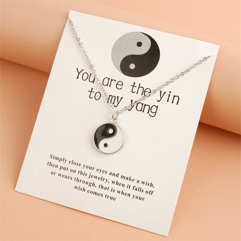 2 Stücke Yin Yang Harmonie Balance Halskette Anhänger - YIN-YANG-SYMBOL (Gleichgewicht ♥ Harmonie) - image 1