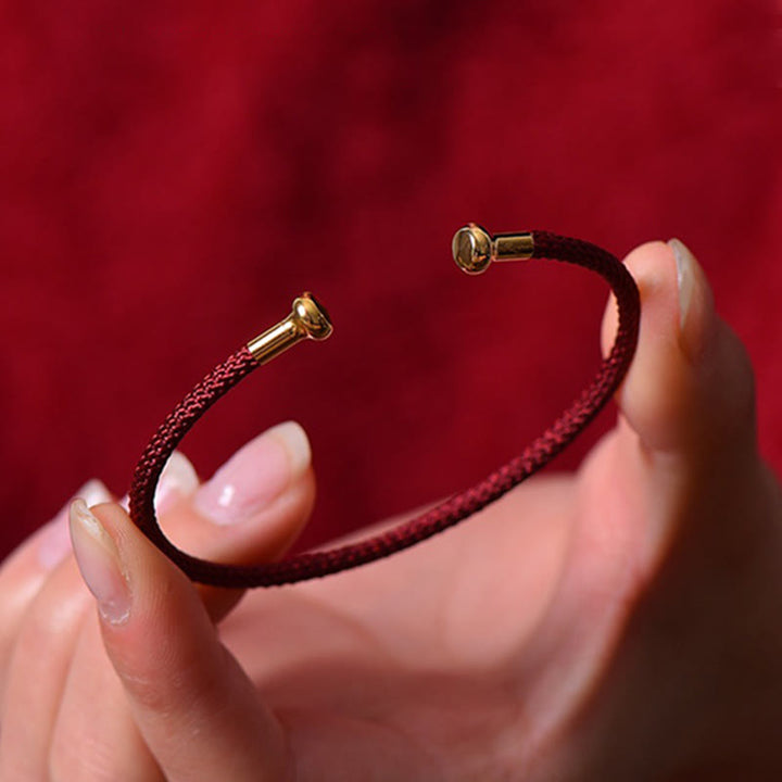 Buddha Stones, schlichtes Design, handgefertigtes Glücksgeflecht-Manschettenarmband - image 11