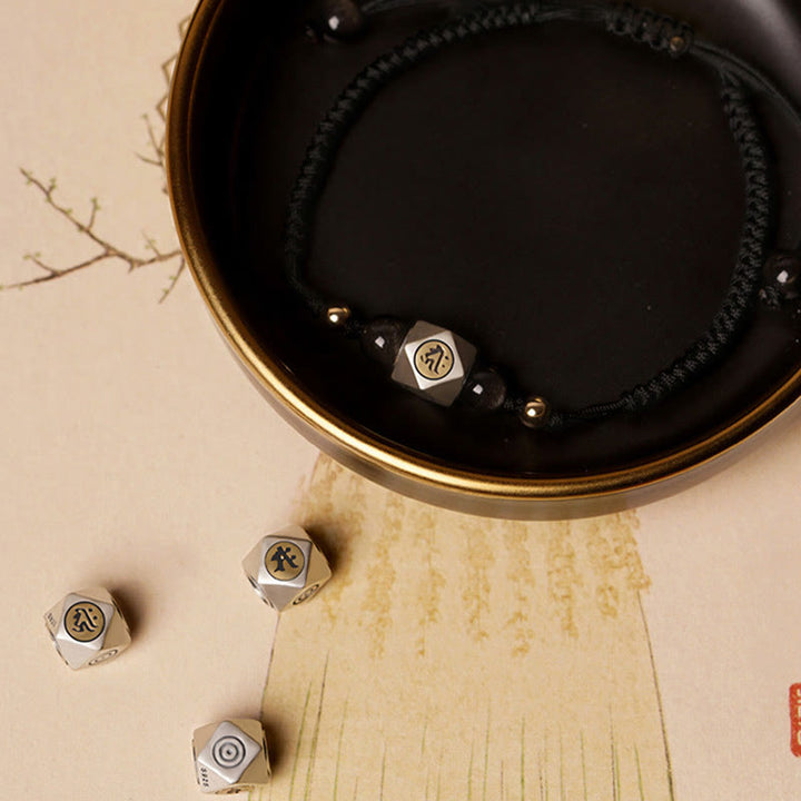 Buddha Stones Handgefertigtes geflochtenes Armband aus 925er-Sterlingsilber, chinesisches Sternzeichen, Natal-Buddha, Zinnober, Ruhe - image 5